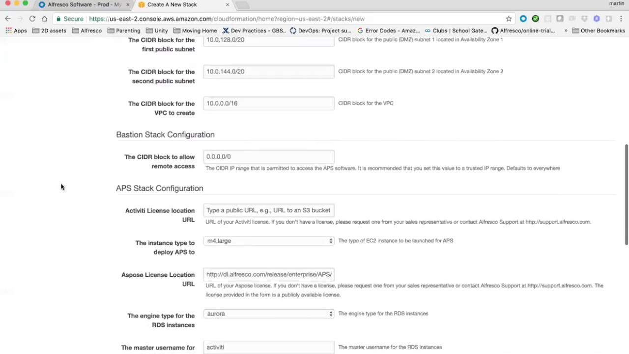 APS Quick Start deployment demo for Alfresco Process Services
