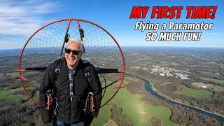 Flying a Paramotor is WAY FUN (When a Drone chases you!)