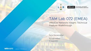 TAM Lab 072 - vRealize Network Insight: Technical Feature Walkthrough