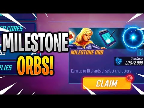 100x Milestone Orb Opening! - MARVEL Strike Force - MSF