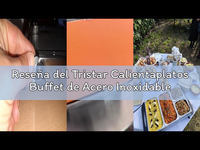 Vídeo relacionado con Tristar Calientaplatos Buffet de Acero Inoxidable para Fiestas y Buffets, 4,2 L, Termostato Ajustable, 3 Recipientes Calientaplatos, Función de Placa Calefactora, 200 W, Plateado, BP-6283