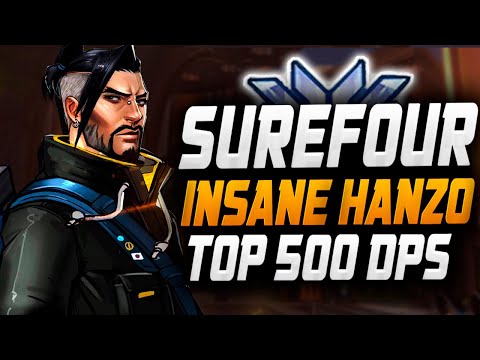 Surefour Top 500 Carry Hanzo Gameplay - Overwatch Season 30