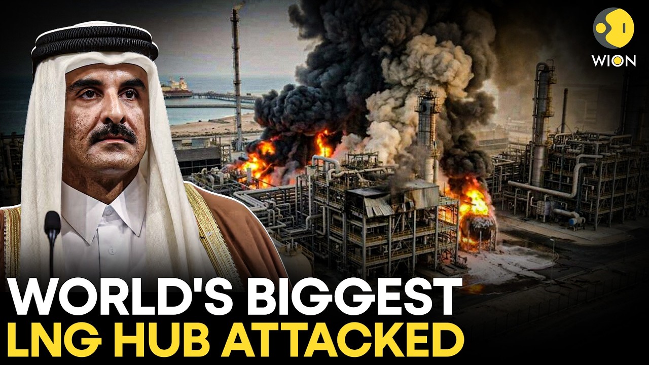 Iran Strikes Gulf LIVE: Iran Strikes World’s Biggest Gas Hub, Fires Erupt In Qatar | WION