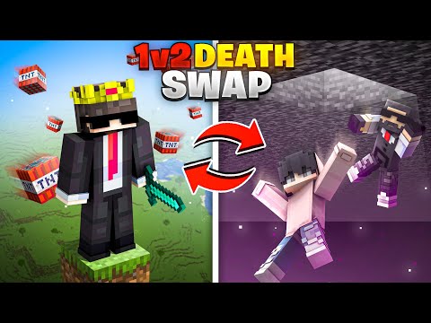 Minecraft 1v2 DeathSwap Challenge!