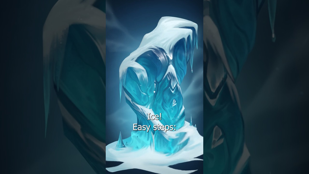 How to paint Ice! Step by step #digitalart #speedpaint #art #tutorial