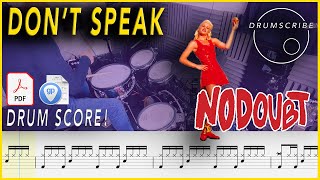 Download lagu Don't Speak - No Doubt | Drum SCORE Sheet Music | #84 DRUMSCRIBE mp3