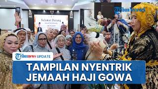 Penampilan Nyentrik Jemaah Haji Gowa Tiba di Makassar, Kenakan Baju Mewah dengan Upah Jahit Rp8 Juta