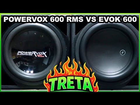 Subwoofer PowerVox 600 EMS vs EVOK 600 RMS 12 Polegadas