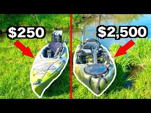 CHEAP vs EXPENSIVE Kayak Fishing Challenge!!!