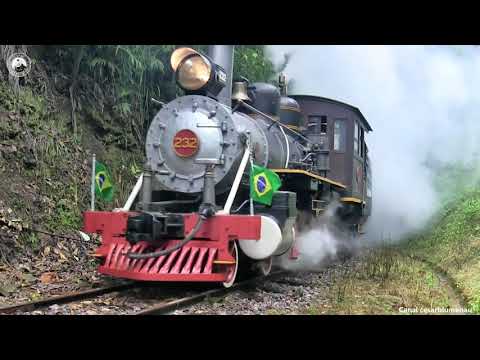 🇧🇷 Maria fumaça saindo do túnel / Steam locomotive coming out of the tunnel / Apiúna /SC - (Brasil),