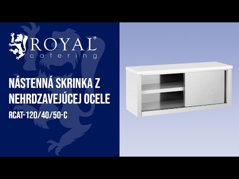 Video - Nástenná skrinka z nehrdzavejúcej ocele – 1200 x 400 x 500 mm - nosnosť 65 kg na jednu policu