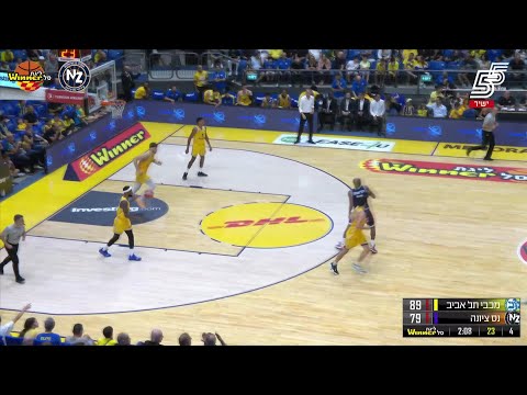 Dj Cooper Assists in Maccabi Playtika Tel-Aviv vs. Irony Ness-Ziona