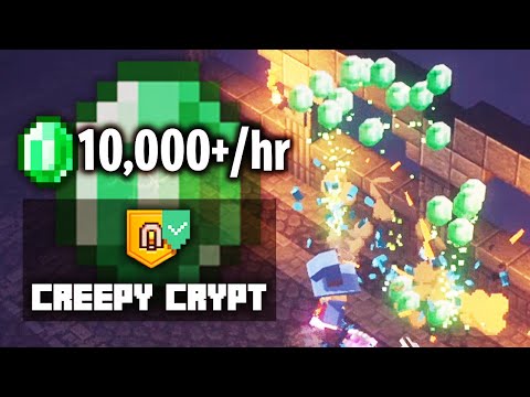FASTEST Way To Get Emeralds in Minecraft Dungeons - Creepy Crypt Farm Guide (Outdated)