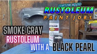 RUSTOLEUM PAINT JOBS CUSTOM MIXED SMOKE GREY WITH A BLACK PEARL!!!