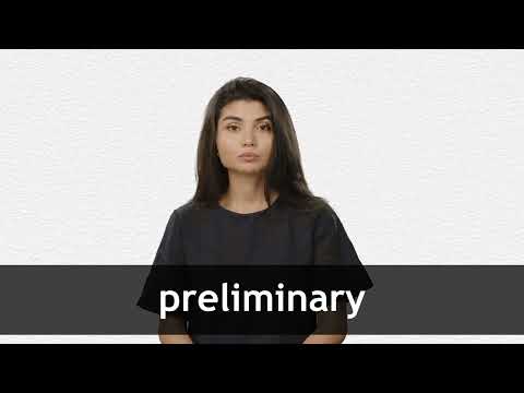 How to pronounce PRELIMINARY in American English