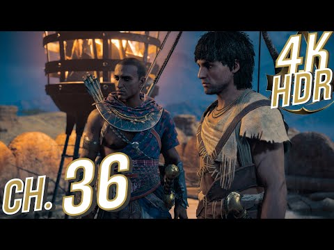 [4K HDR] Assassin's Creed: Origins (100%, Nightmare) Walkthrough pt 36 - When Night Falls