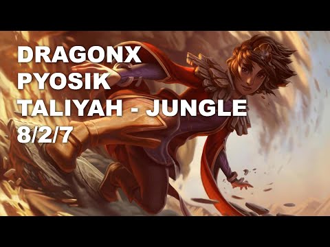 DragonX Pyosik Jungle Taliyah vs Kindred - KR Challenger Rank Game