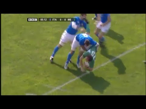 Sergio Parisse huge thump on Girvan Dempsey