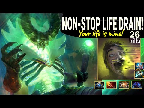 SUPPORTS CAN CARRY SERIES: PUGNA Non-Stop Life Drain! Your life is mine! 26kills Dota2