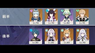 【原神Ver6.5】深境螺旋12層(3月更新) ファルカ1凸餅＆スカーク0凸餅で攻略