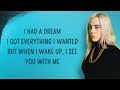 Billie Eilish Everything I Wanted Lyrics
