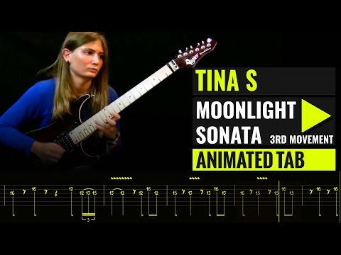 LUDWIG VAN BEETHOVEN - MOONLIGHT SONATA - 3RD MOVEMENT - TINA S  - Animated Tab - Guitar Tutorial