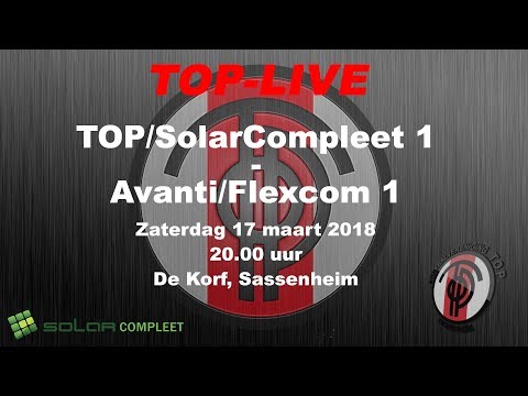 TOP/SolarCompleet 1 tegen Avanti/Flexcom 1, zaterdag 17 maart 2018