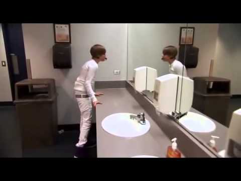 Justin Bieber singing ' Baby ' in the bathroom | Never Say Never Movie | Backstage MSG