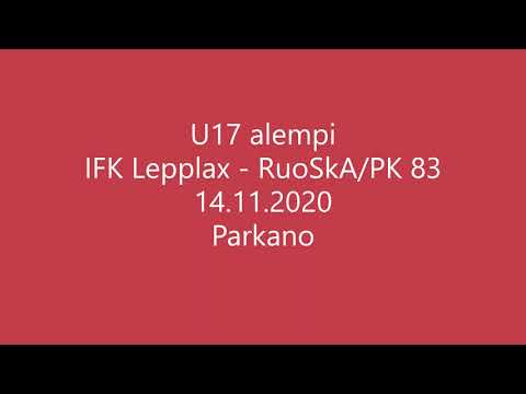U17 alempi, IFK Lepplax - RuoSkA/PK 83, 14.11.2020 Parkano