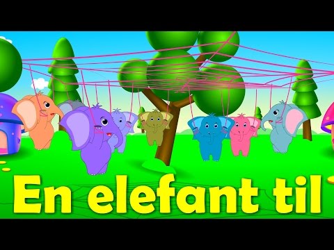 En elefant kom marcherende | 18 minutter mix med tekst | Danske Børnesange