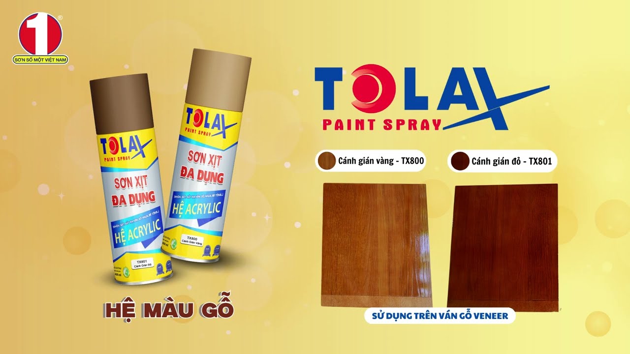 Sơn Xịt Tolax Trên Ván Gỗ Veneer | Sơn Xịt Tolax Hệ Màu Gỗ | Sơn Số 1 | 0985 68 01 01