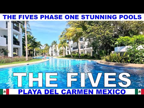 THE FIVES BEACH HOTEL AND RESIDENCES STUNNING PHASE ONE POOLS  - PLAYA DEL CARMEN - MEXICO