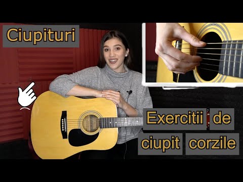 LECȚII DE CHITARĂ PENTRU ÎNCEPĂTORI . Lectia 5 .Ciupiturile/Exercitii de ciupit corzile