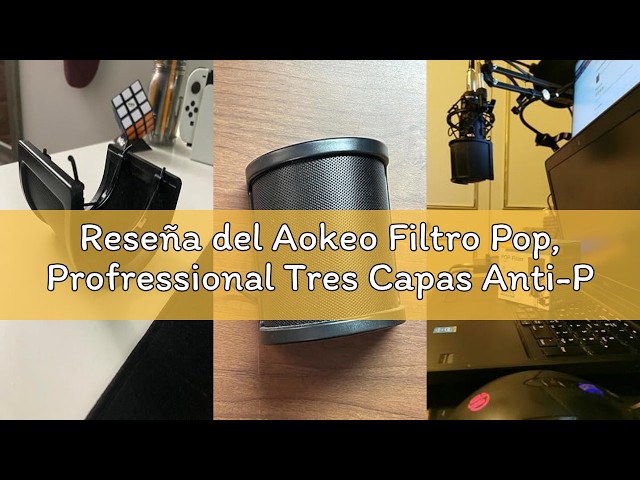 Vídeo relacionado con Aokeo Filtro Pop, Profressional Tres Capas Anti-Pop de Micrófono, Máscara Protectora de Condenser Micrófono de Mano para Grabación Vocal, Videos de Youtube, Transmisión