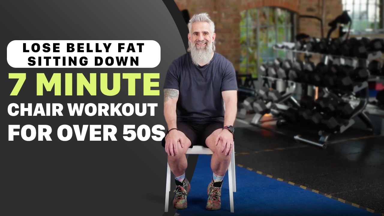 7 Minutes Chair Exercises for Seniors | Chair Workout To Burn Belly Fat | Welltech