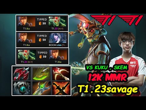 23savage Medusa 12K MMR vs Superstar OFFLANE T1.KuKu Marci New Hero BOOM.Skem Dota 2 Pro Gameplay