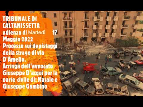 Via D'Amelio ''PROCESSO DEPISTAGGI'' ARRINGA