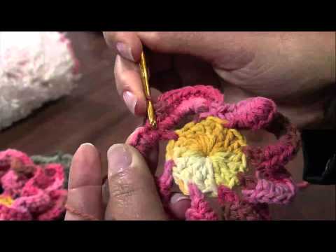 Mulher.com 23/04/2013 Maria José - Crochê flor gerbera  Parte 1/2
