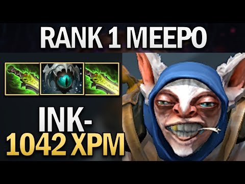 RANK 1 MEEPO WITH DOUBLE ETHEREAL BY INK - DOTA 2 7.23 GAMEPLAY