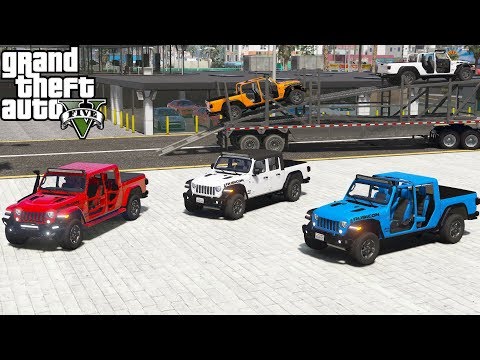 GTA 5 Real Life Mod #152 Delivering Brand New 2020 Jeep Gladiators To My Jeep Dealership Video