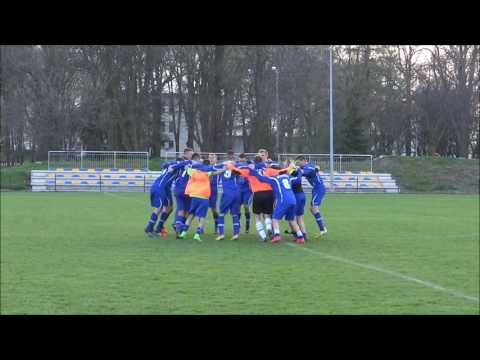 Radość piłkarzy Jedności Rozmierka 08.04.2017