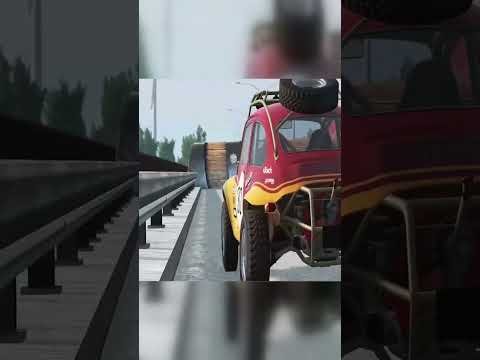 Gigantic Monster Machine Smashes Cars - Beamng drive #shorts