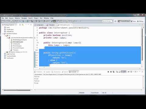 JAVA Intermédiaire 21 TP2 Classes Lampe Interrupteur