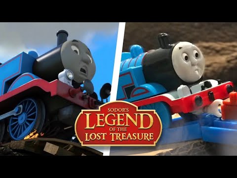 Thomas Falls Down The Cavern | Sodor's Legend of The Lost Treasure Remake Clip | US version
