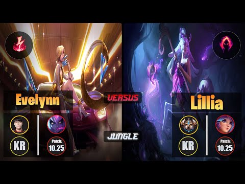Tarzan EVELYNN (Jungle) [Electrocute] VS LILLIA - Challenger KR Patch 10.25