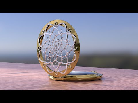 Фото 3D модель кишенькового годинника з відкритим механізмом 