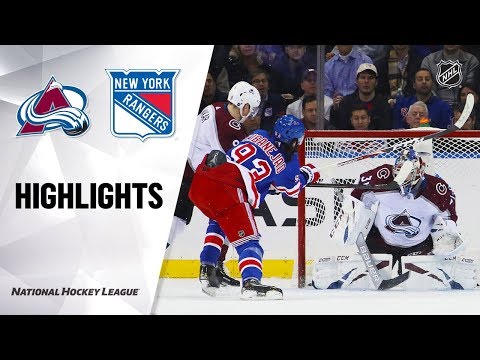 NHL Highlights | Avalanche @ Rangers 1/7/20