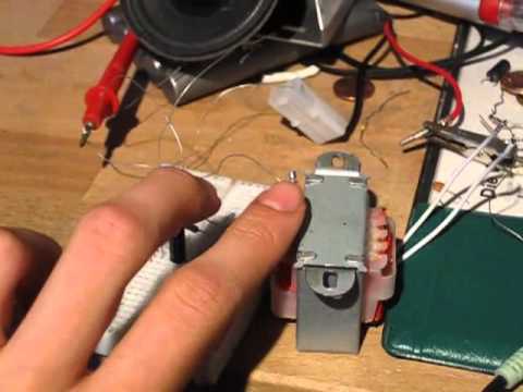 einfacher Eintransistor-Audioverstärker mit Eingangstrafo