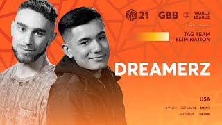 Then they did the backflip atMe: aa there it is（00:03:41 - 00:05:37） - Dreamerz 🇺🇸 | GRAND BEATBOX BATTLE 2021: WORLD LEAGUE | Tag Team Elimination