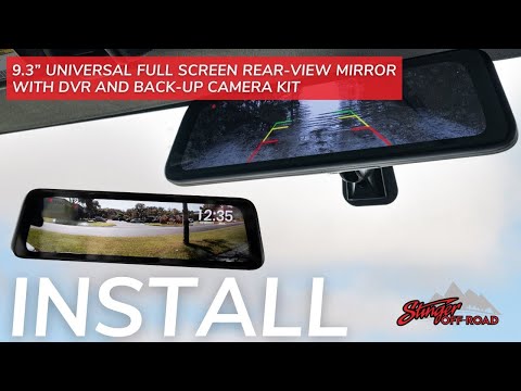 INSTALL: Jeep Rearview Mirror DVR Monitor/Front & Rear Recording